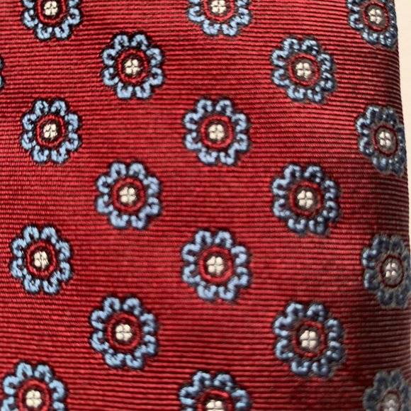 Vintage Brooks Brothers Makers and Merchants Silk Tie in Burgundy and Blue - Picture 7 of 13